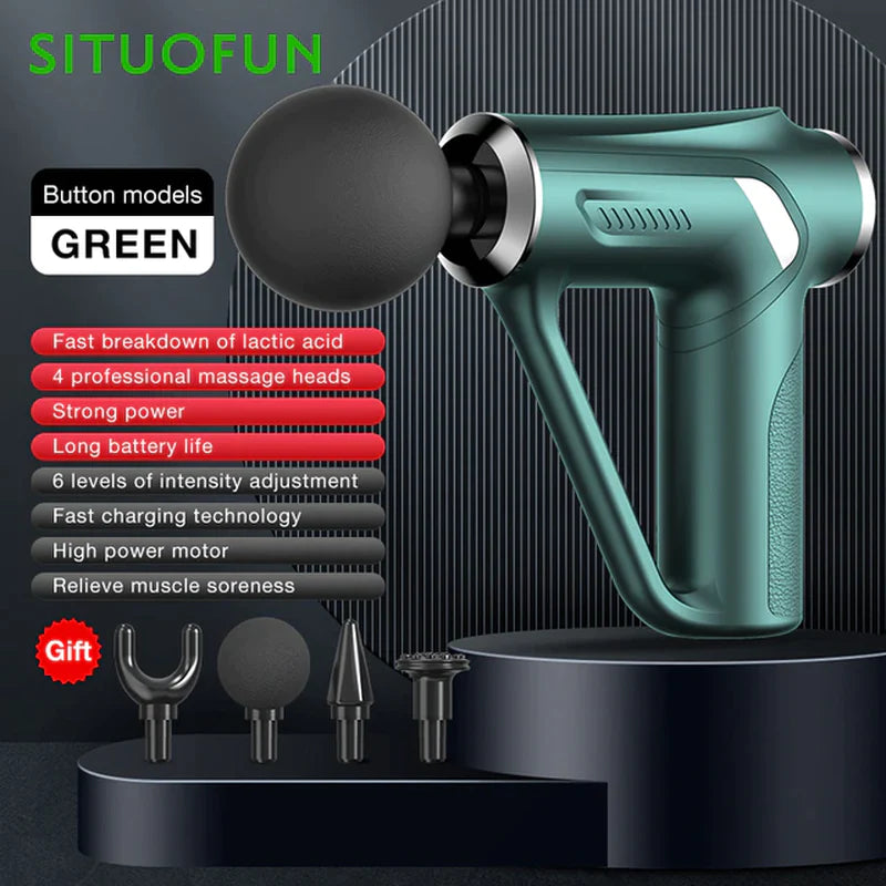 "SITUOFUN Ultimate Massage Gun: 32 Levels of Deep Tissue Relief for Neck, Body, and Back Muscles - Experience the Power of Electric Pistol Massager for Exercise, Relaxation, and Pain Relief!"