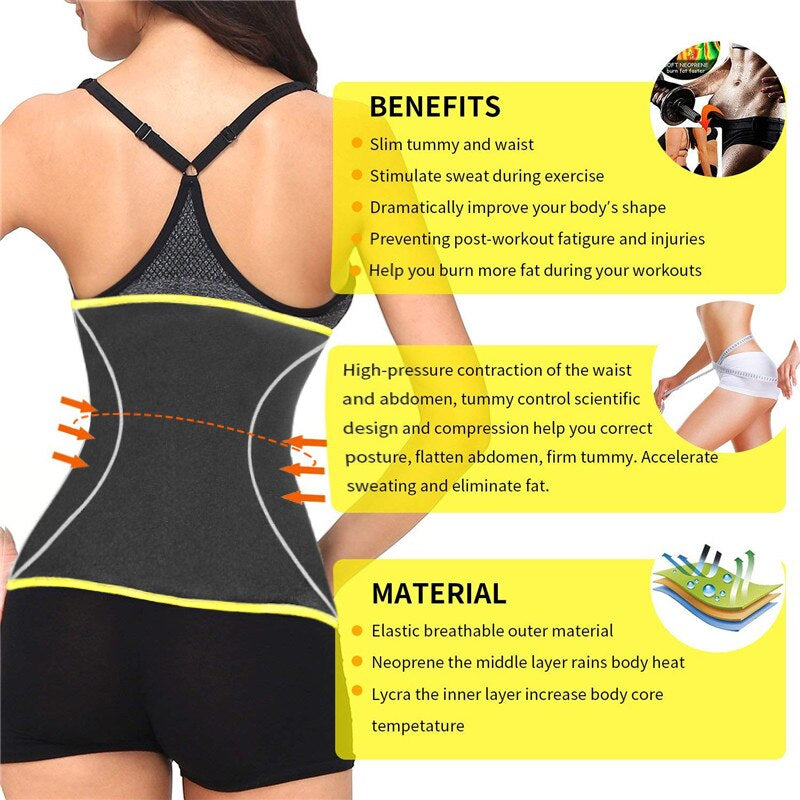 "Ultimate Waist Trimmer: Sculpt Your Curves with Neoprene Sauna Waist Trainer - Burn Fat Faster and Enhance Your Figure!"