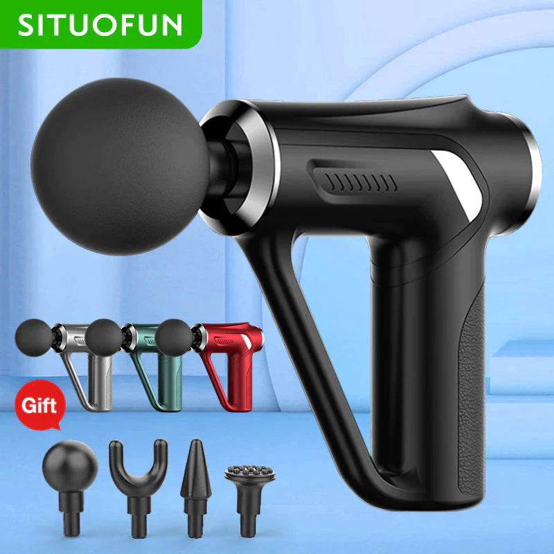 "SITUOFUN Ultimate Massage Gun: 32 Levels of Deep Tissue Relief for Neck, Body, and Back Muscles - Experience the Power of Electric Pistol Massager for Exercise, Relaxation, and Pain Relief!"