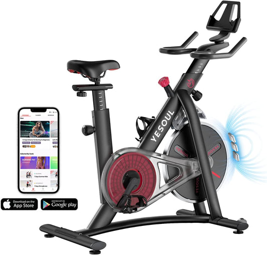 "Get Fit with the Smart Black S3 Exercise Bike - Magnetic Resistance, Bluetooth Heart Rate Monitoring, Perfect for Home and Gym Workouts!"