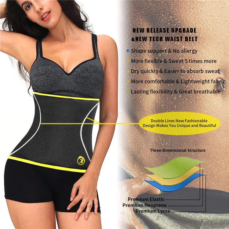 "Ultimate Waist Trimmer: Sculpt Your Curves with Neoprene Sauna Waist Trainer - Burn Fat Faster and Enhance Your Figure!"